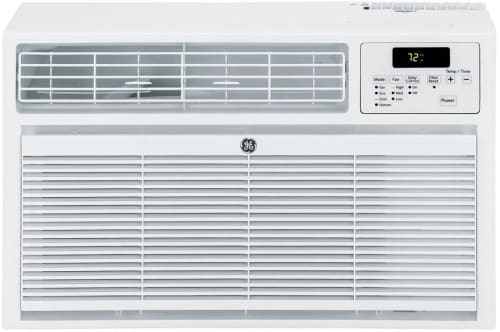 Ge Akcq12dca 12 000 Btu Room Air Conditioner With 9 8 Eer 3 6 Dehumidification 230v 208v Energy Saver Mode Universal Fit Easy Access Washable Filter Electronic Controls 3 Fan Speeds Automatic Restart Clean Filter Alert Temperature