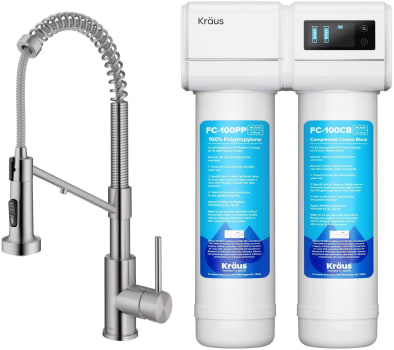 Kraus FS1000KFF1610SFS - KRAUS® Purita™ 2-Stage Under-Sink Filtration System with 2-in-1 Single Handle Drinking Water Filter Faucet