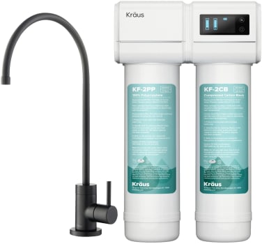 Kraus Purita FS1001FF100MB - 2-Stage Under-Sink Filtration System with Single Handle Drinking Water Filter Faucet