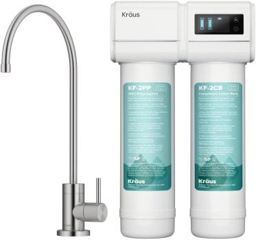 Kraus Purita FS1001FF100SFS - 2-Stage Under-Sink Filtration System with Single Handle Drinking Water Filter Faucet