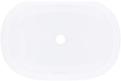Rohl Barcelona UBBAR53MSMIO - 13 Inch Oval Undermount Bathroom Sink with Drain Hole Center