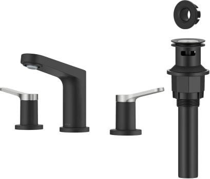 Kraus Indy™ Series FUS14103SFBNMB - 2 Handle 8-Inch Widespread Bathroom Faucet with 1.2 GPM Flow Rate