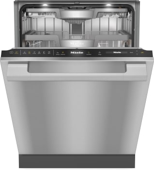 Miele G77xx Series G7766SCVISF - 24 Inch Built-In Fully Integrated Smart Dishwasher - Front Slightly Open