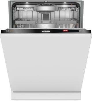 Miele G79xx Series G7986SCVIK2O - 24 Inch Fully Integrated Panel Ready Smart Dishwasher - Front View, Slightly Open