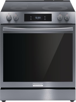 Black stainless double oven sales electric range