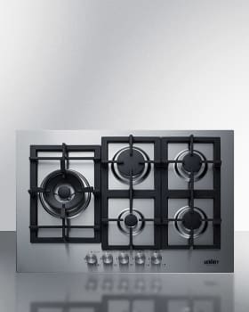 Summit GCJ5SS - 30" Wide 5-Burner Gas Cooktop In Stainless Steel