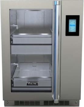 Viking Gcv12rss 24 Inch Micro Green And Herb Growing Cabinet With Double Pane Tempered Glass Window 2 Growing Trays Automatic Filtered Pump And Flow System Right Hinge