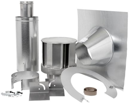 Napoleon Gd410 5 Inch X 8 Inch Direct Vent Fireplace Venting Component And 1 12 Inch To 7 12 Inch Pitch Roof Terminal Kit