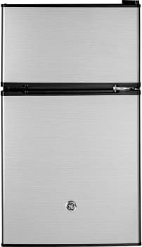 GE GDE03GLKLB - 19" Top Freezer Compact Refrigerator in CleanSteel