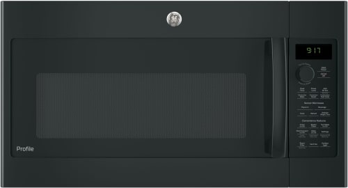 Ge Pvm9179dkbb 30 Inch Over The Range Microwave With Convection Ge Profile Pvm9179dkbb Black Front View
