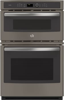 Ge Pk7800ekes 27 Inch Combination Electric Wall Oven With 6 Total Cu Ge Profile Pk7800ekes Slate Front View
