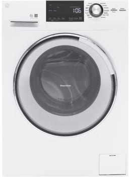 Ge Gfw148sslww 24 Inch Front Load Washer With Steam Quick Wash Internal Water Heater 2 4 Cu Ft Capacity Silence Rating Of 58 Dba Load Sensor 14 Wash Cycles 1400 Rpm And Energy Star
