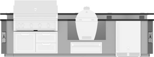 Hestan GESBK12 - 12 Ft. Outdoor Living Suite with Egg Shaped Smoker/Grill and Bar - (appliances sold separately)