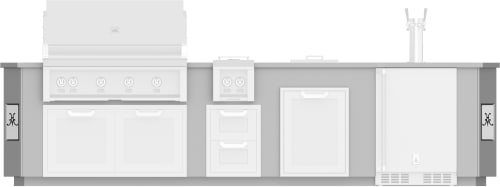 Hestan GESD12 - 12 Ft. Outdoor Living Suites with Side Burner and Beer Dispenser