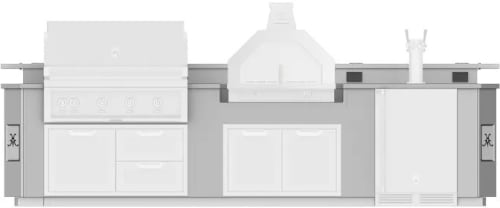 Hestan GESDBC12 - 12 Ft. Outdoor Living Suite with Campania Pizza Oven™ with Beer Dispenser and Bar