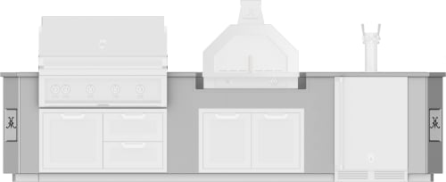Hestan GESDC12 - 12 Ft. Outdoor Living Suite with Campania Pizza Oven™ and Beer Dispenser