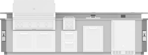 Hestan GESSB12 - 12 Ft. Outdoor Living Suites with Side Burner and Bar