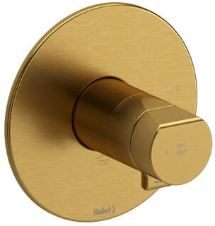 Rohl Parabola™ TPB44BG - Parabola™ Single Knob Handle Thermostatic and Pressure Balance Trim with 2 Functions in Brushed Gold