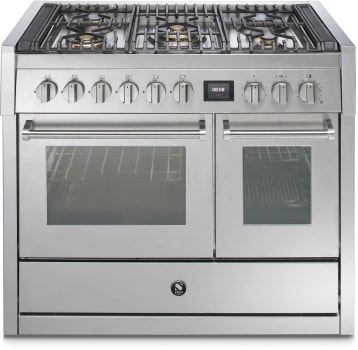 Steel Cucine Genesi Series GQY10SF4MSS - 40 Inch Freestanding Dual Fuel Range