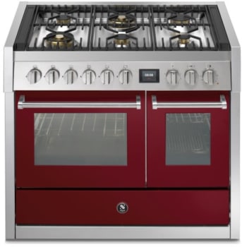 Steel Cucine Genesi Series GQY10SF6WBR - 40 Inch Freestanding Dual Fuel Range