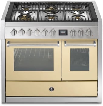 Steel Cucine Genesi Series GQY10SF6WCR - 40 Inch Freestanding Dual Fuel Range