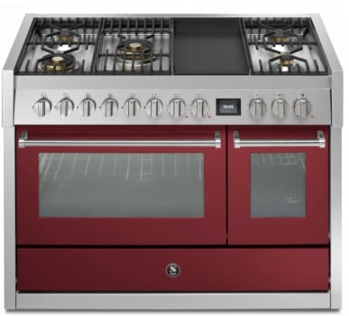 Steel Cucine Genesi Series GQY12SF4TMBR - 48 Inch Freestanding Dual Fuel Range