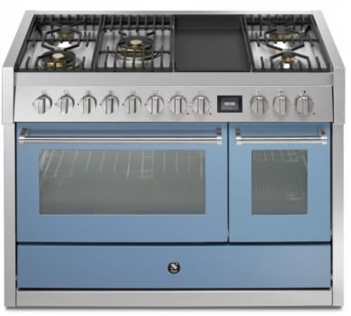 Steel Cucine Genesi Series GQY12SF4TMCE - 48 Inch Freestanding Dual Fuel Range