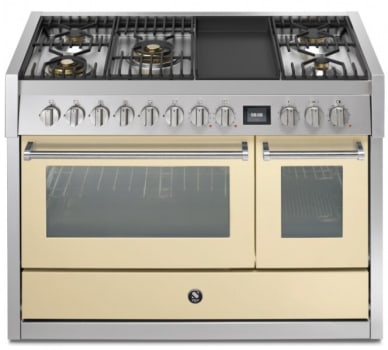 Steel Cucine Genesi Series GQY12SF4TMCR - 48 Inch Freestanding Dual Fuel Range