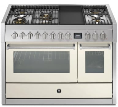Steel Cucine Genesi Series GQY12SF4TMNA - 48 Inch Freestanding Dual Fuel Range