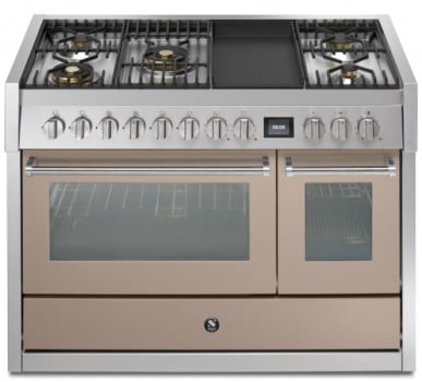 Steel Cucine Genesi Series GQY12SF4TMSA - 48 Inch Freestanding Dual Fuel Range