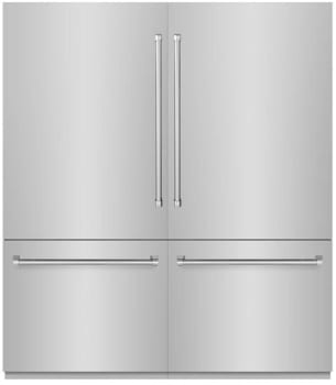 ZLINE GRBIT30472 72 Inch Built-In 4-Door French Door Refrigerator