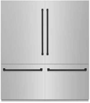 ZLINE Autograph Edition GRBITZ30472MB - 72 Inch Built-In 4-Door French Door Refrigerator