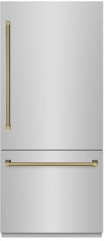 ZLINE Autograph Edition GRBITZ30436KG - 36 Inch Built-In Bottom-Freezer Refrigerator
