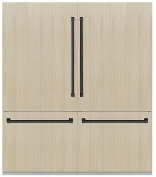 ZLINE Autograph Edition GRBITZ72MB - 72 Inch Built-In 4-Door French Door Refrigerator