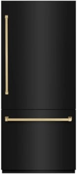 ZLINE Autograph Edition GRBITZBS36CB - 36 Inch Built-In Bottom-Freezer Refrigerator