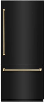 ZLINE Autograph Edition GRBITZBS36KCB - 36 Inch Built-In Bottom-Freezer Refrigerator