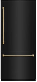ZLINE Autograph Edition GRBITZBS36KG - 36 Inch Built-In Bottom-Freezer Refrigerator