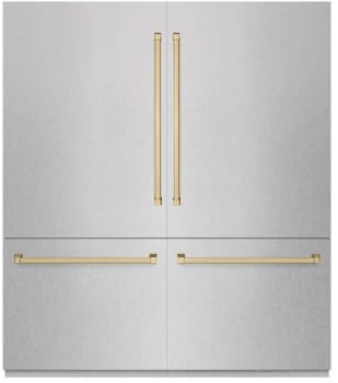 ZLINE Autograph Edition GRBITZSN72CB - 72 Inch Built-In 4-Door French Door Refrigerator
