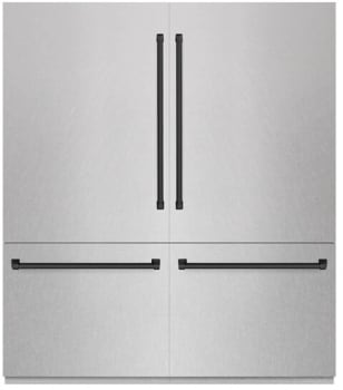 ZLINE Autograph Edition GRBITZSN72MB - 72 Inch Built-In 4-Door French Door Refrigerator