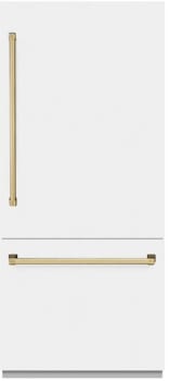 ZLINE Autograph Edition GRBITZWM36G - 36 Inch Built-In Bottom-Freezer Refrigerator