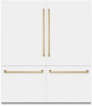 ZLINE Autograph Edition GRBITZWM72CB - 72 Inch Built-In 4-Door French Door Refrigerator