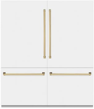 ZLINE Autograph Edition GRBITZWM72G - 72 Inch Built-In 4-Door French Door Refrigerator