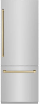 ZLINE Autograph Edition GRBIVZ30430CB - 30 Inch Built-In Bottom-Freezer Refrigerator