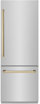 ZLINE Autograph Edition GRBIVZ30430G - 30 Inch Built-In Bottom-Freezer Refrigerator