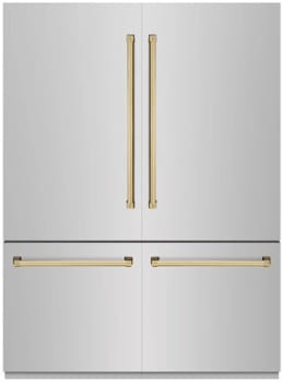 ZLINE Autograph Edition GRBIVZ30460G - 60 Inch Built-In 4-Door French Door Refrigerator
