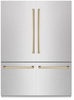 ZLINE Autograph Edition GRBIVZSN60G - 60 Inch Built-In 4-Door French Door Refrigerator