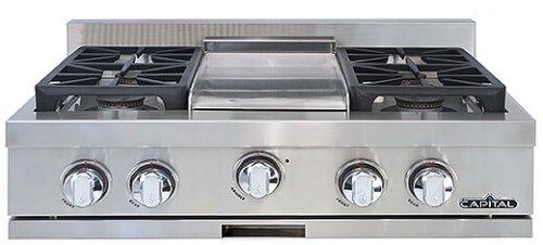 Capital GRT302G2N - 30 Inch Gas Rangetop with 4 Sealed Burners &amp; Thermo-Griddle™