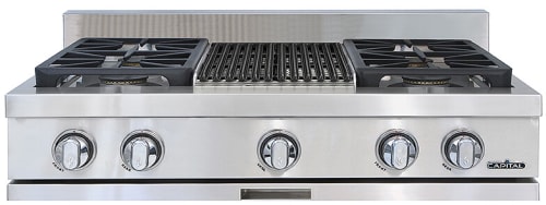 Capital GRT362B2N - 36 Inch Gas Rangetop with 4 Sealed Burners &amp; BBQ Grill