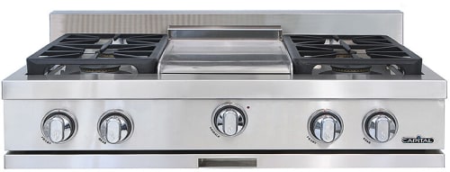 Capital GRT362G2N - 36 Inch Gas Rangetop with 4 Sealed Burners &amp; Thermo-Griddle™