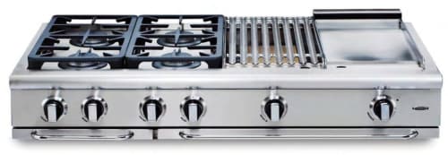 48W, 19K BTU, 4 BRNRS & 12W BBQ & 12W THERMO-GRDDL